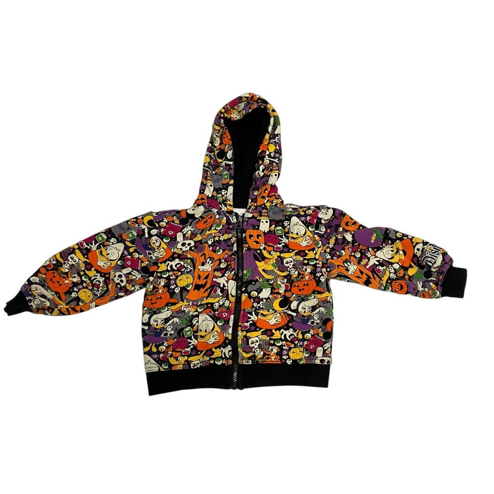 Disney Parks 2022 Youth Halloween Mickey and Friends Full Zip Hoodie Size XS